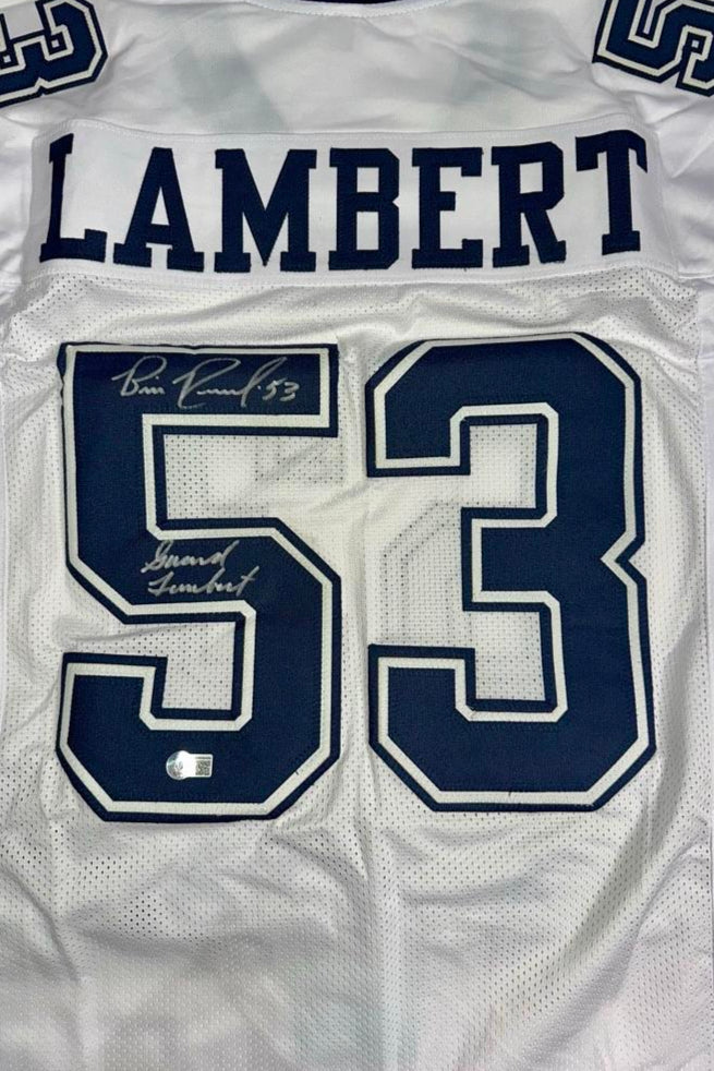 Bill Romanowski Longest Yard Signed Custom Jersey w/ "Guard Lambert" Inscription - Beckett COA